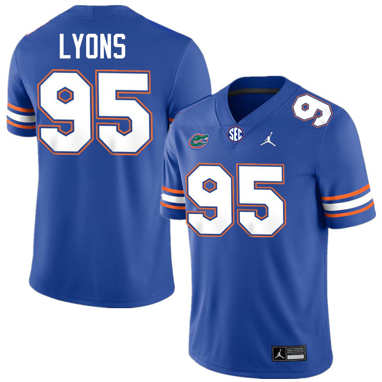 #95 Jamari Lyons Gators Jersey,Florida Gators College Football Jerseys Stitched-Royal
